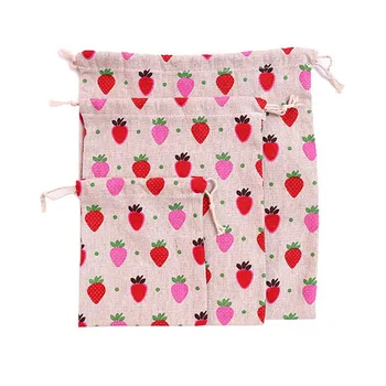 

Cosmetic Bags Strawberry Flamingo Make Up Handbag Toiletry Bag Pink Lattice Pack Storage Package Drawstring Bag Lady Handbags