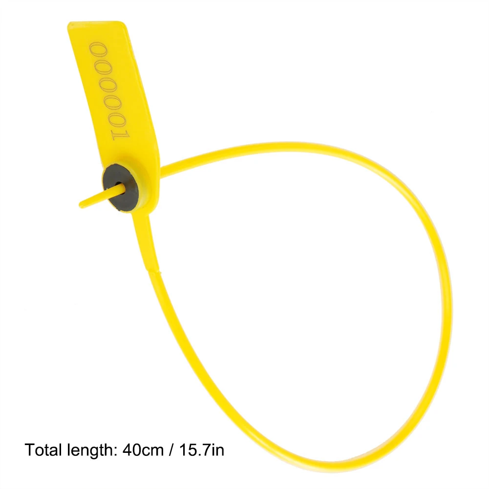 100Pcs Yellow Package Transportation Truck Plastic Security Seal 40cm Label Cable Ties 100Pcs Yellow Package Transportation Truck Plastic Security Seal 40cm Label Cable Ties