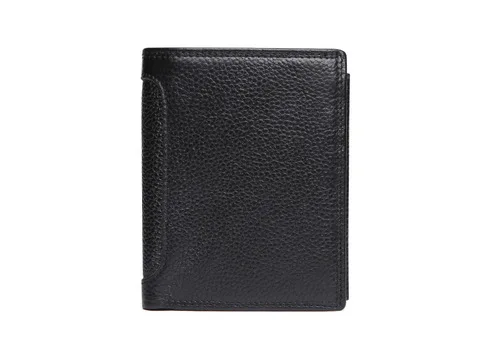 Black-2 Мужской кошелек из натуральной кожи, большой кошелек, короткий кошелек, высокое качество, мужской кошелек, мужской кошелек, держатель для карт, мужской подарок, лидер продаж - Цвет: Black-2