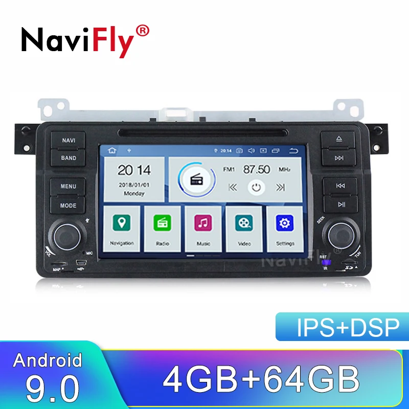 Excellent NaviFly Auto dvd player Android 9 Car radio gps player for BMW 3 series E46 M3 built in DSP 7" IPS screen WIFI ADAS DVR Carplay 0 Excellent NaviFly Auto dvd player Android 9 Car radio gps player for BMW 3 series E46 M3 built in DSP 7" IPS screen WIFI ADAS DVR Carplay 0