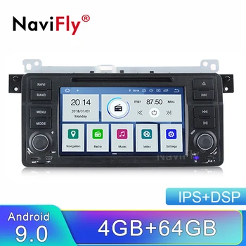 

NaviFly Auto dvd player Android 9 Car radio gps player for BMW 3 series E46 M3 built in DSP 7" IPS screen WIFI ADAS DVR Carplay