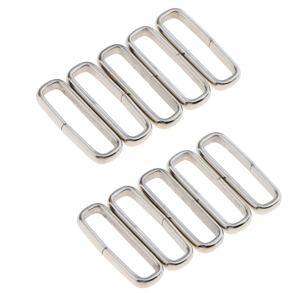 10 Pack Durable Stainless Steel Watch Band Strap Loops Keepers 22mm 24mm - Wristwatch Parts for Nylon Watchbands | Наручные часы
