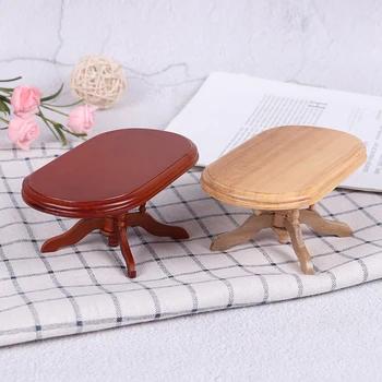 

1:12 Dollhouse Simulation Miniature Furniture Wooden Color Dining Table Chair Set DIY Doll House Decoration Kids Toys