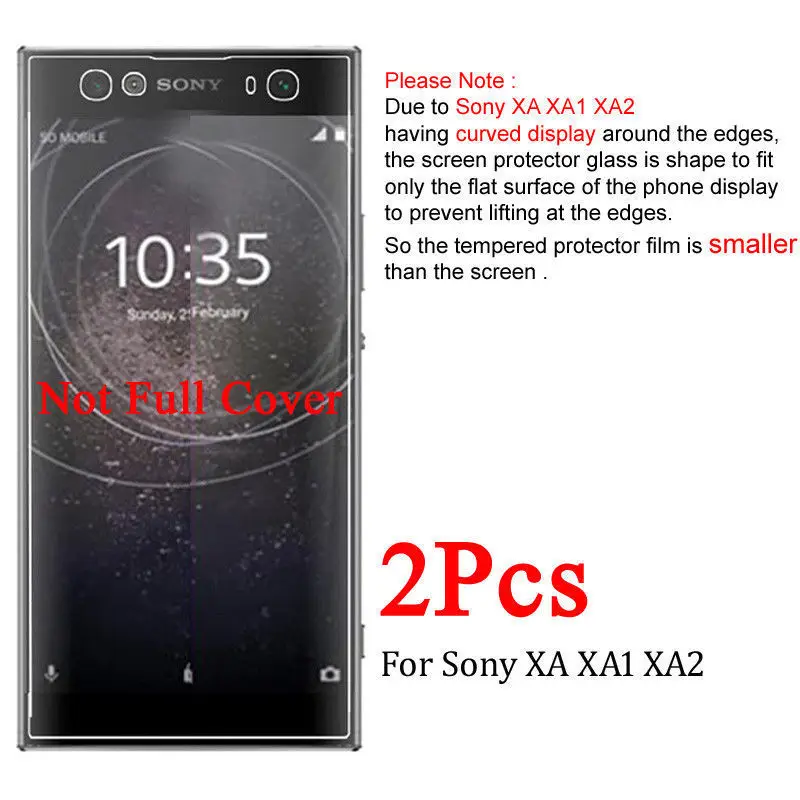 2X закаленное стекло для защиты экрана полное покрытие Sony Experia Xperia XA1 GORILLA|Защитные