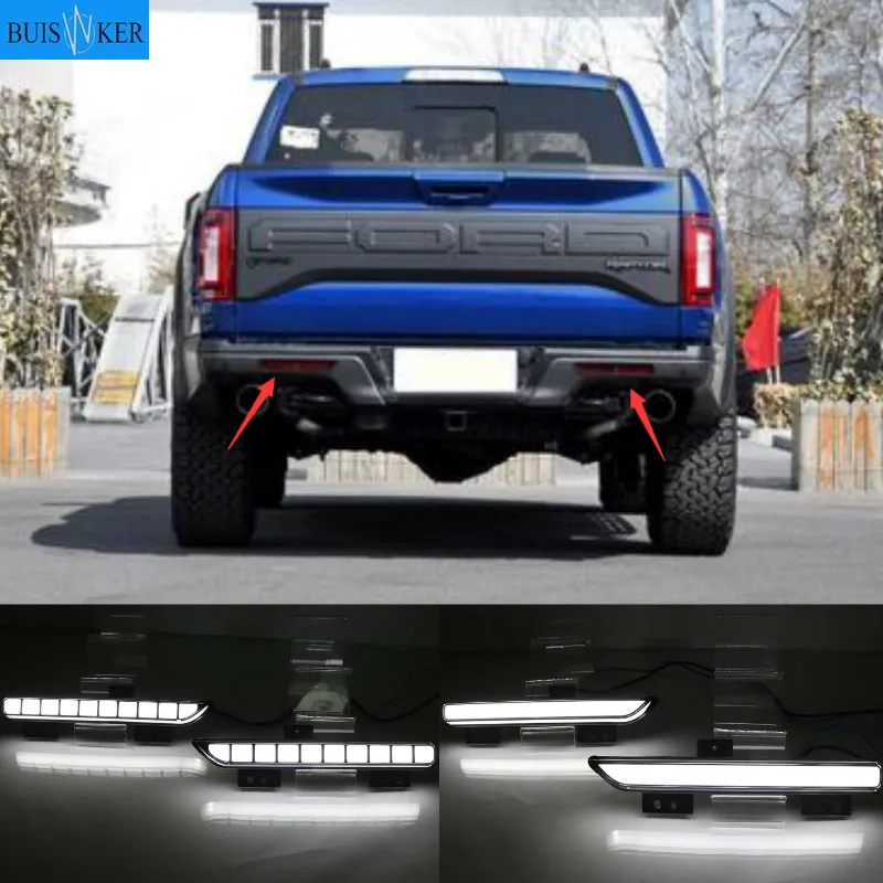 

1 пара светодиодный светодиодные фсветильник для заднего бампера Ford Raptor SVT F150 2017 2018 2019
