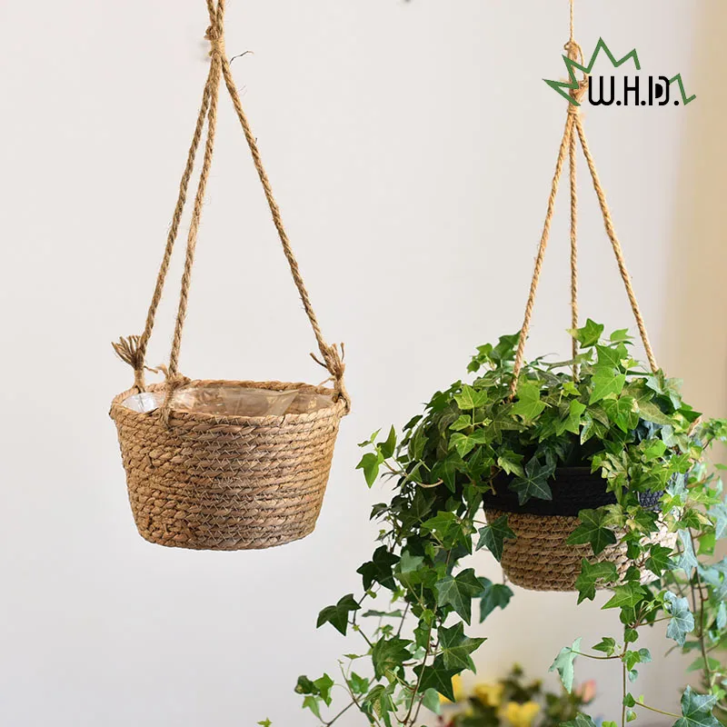 Wall Hanging Flower Plant Resin Baskets Pot Planter Holder Indoor Garden Decor 