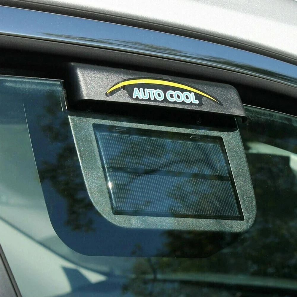 Car Fan Solar Powered Auto Window Colder Air Vent Cooling With Ventilation Rubber Car Stripping Radiator