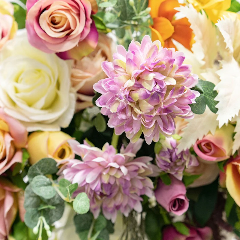 JAROWN Wedding Floral Wedding Arch Arrangement Artificial Flower Row Small Corner Flower Stage Background Home Party Welcome Area Decor (15)