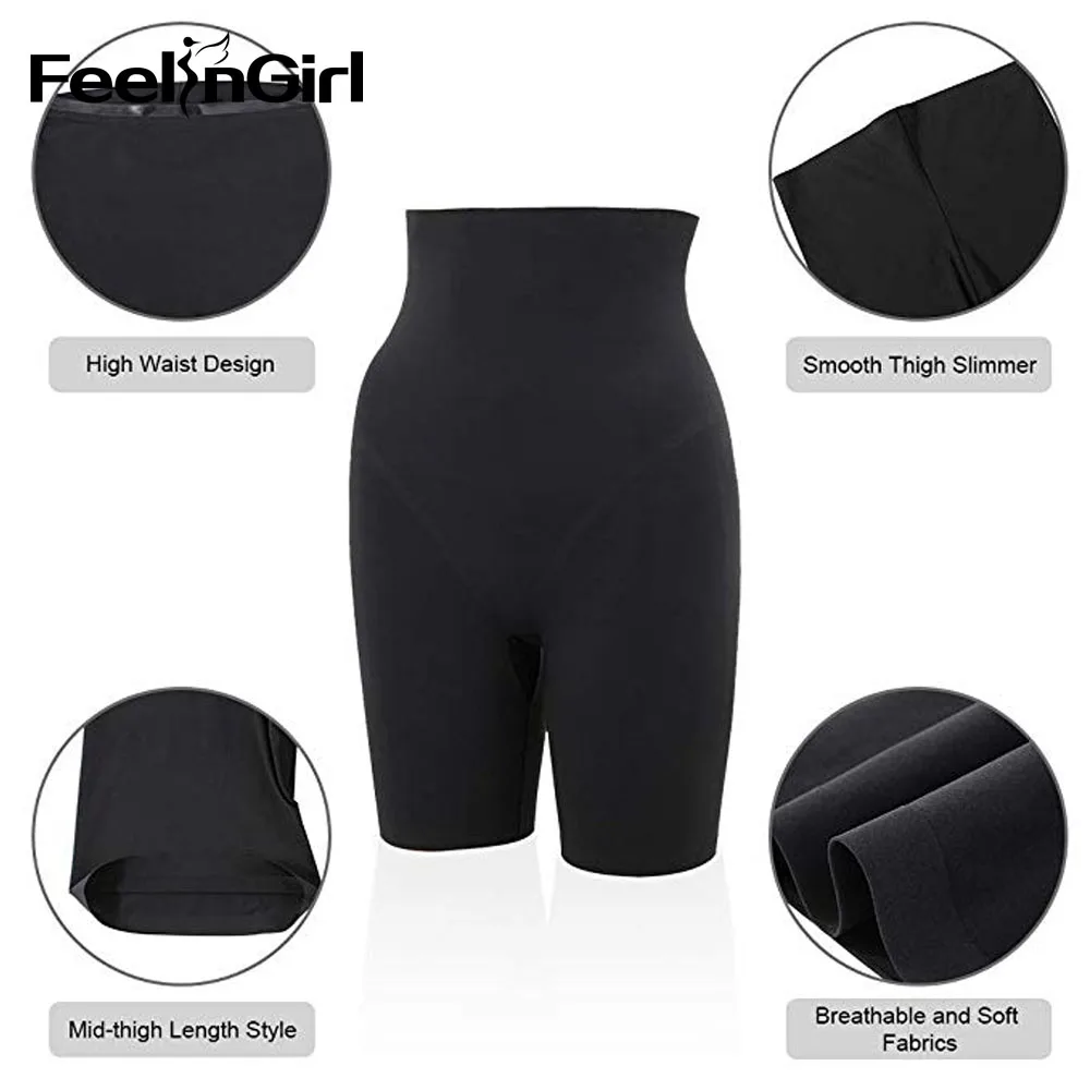 Feelingirl High Waist Body Shaper Seamless Butt Lifter Shapewear Waist Trainer Tummy Control Panties Thigh Slimmer Underwear