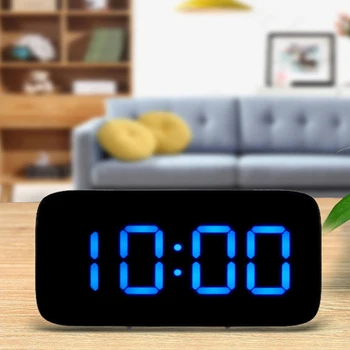 

Voice Control Easy Reading Snooze Home Office Decorative Alarm USB Charging Led Digital Clock Large Screen Adjustable Brightness