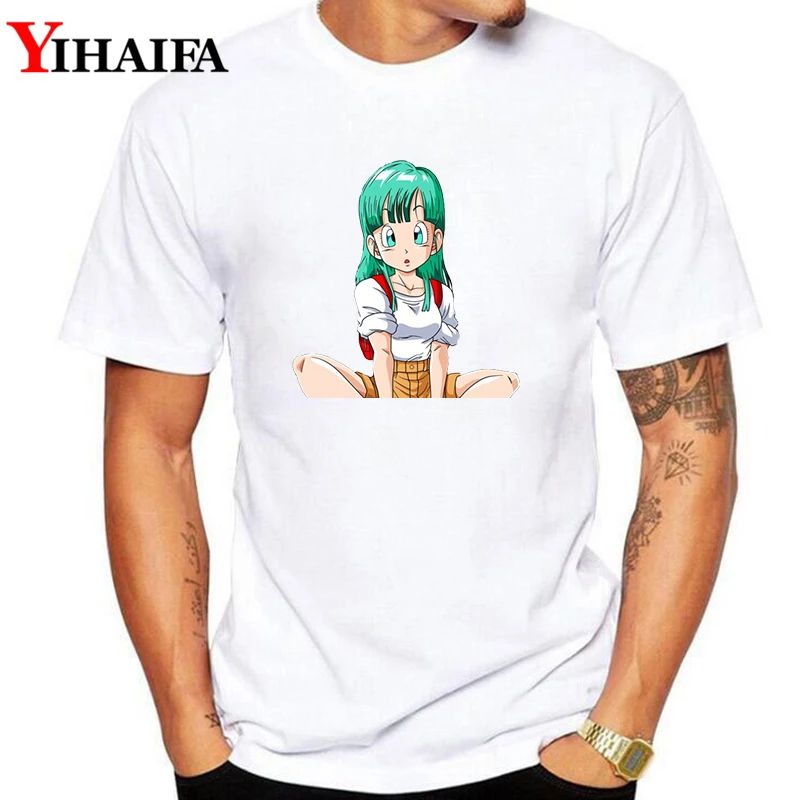 

YIHAIFA Brand Man Bulma roupas T-Shirts Cartoons Dragon Ball Z Anime Graphic Tee Mens Tops Oversized S 4XL 5XL Cotton T Shirt
