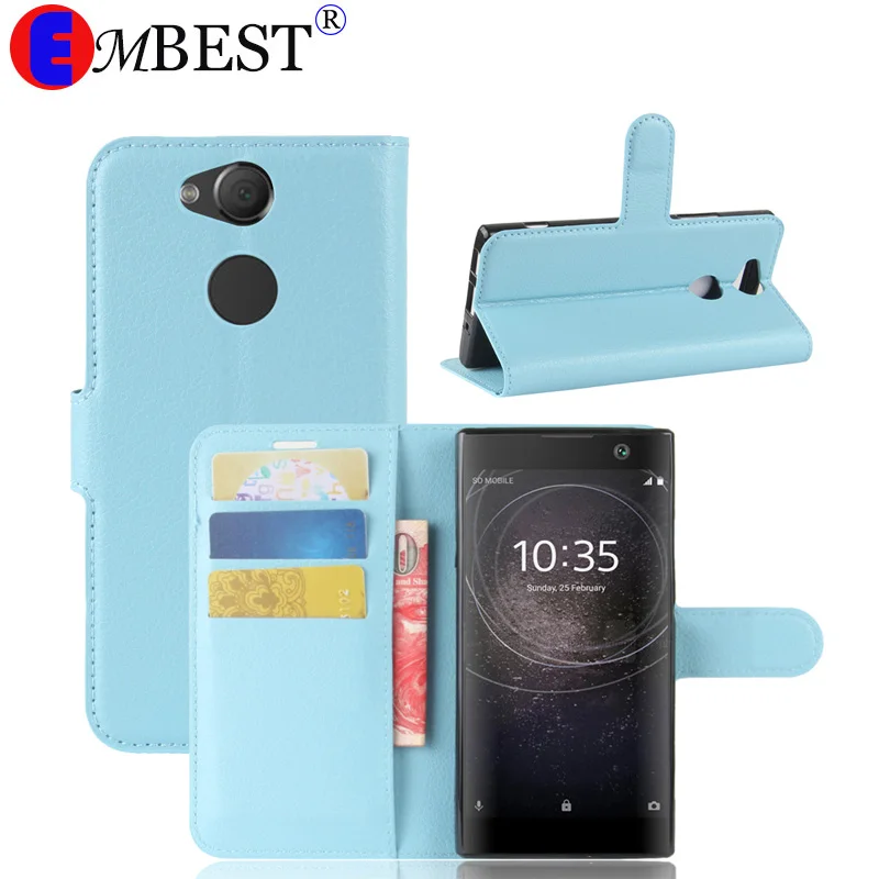 Роскошный кожаный флип чехол EMBEST для sony Xperia X XA XA1 XA2 Plus ультра кошелек чехлы