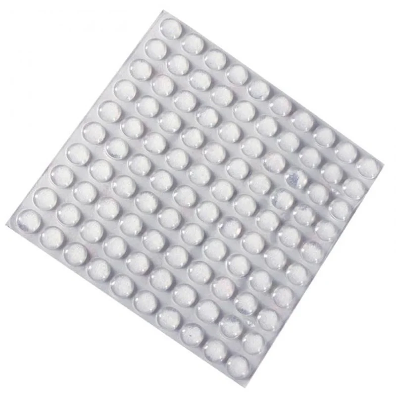 100Pcs Self Adhesive Round Silicone Rubber Bumpers Soft Transparent Black Anti Slip Shock Absorber Feet Pads Damper