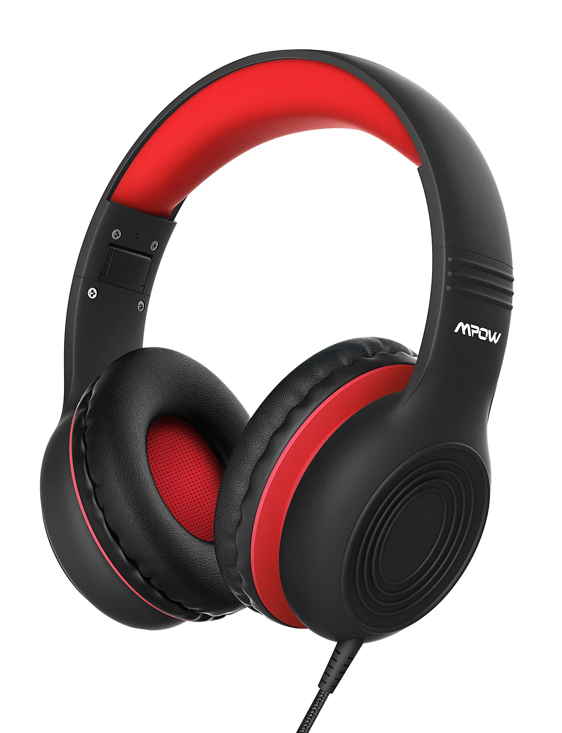 Black with red Mpow CH6S проводные наушники для детей с микрофоном Макс 85 дБ пищевого материала детские наушники для iPad Kindle телефонов - Цвет: Black with red