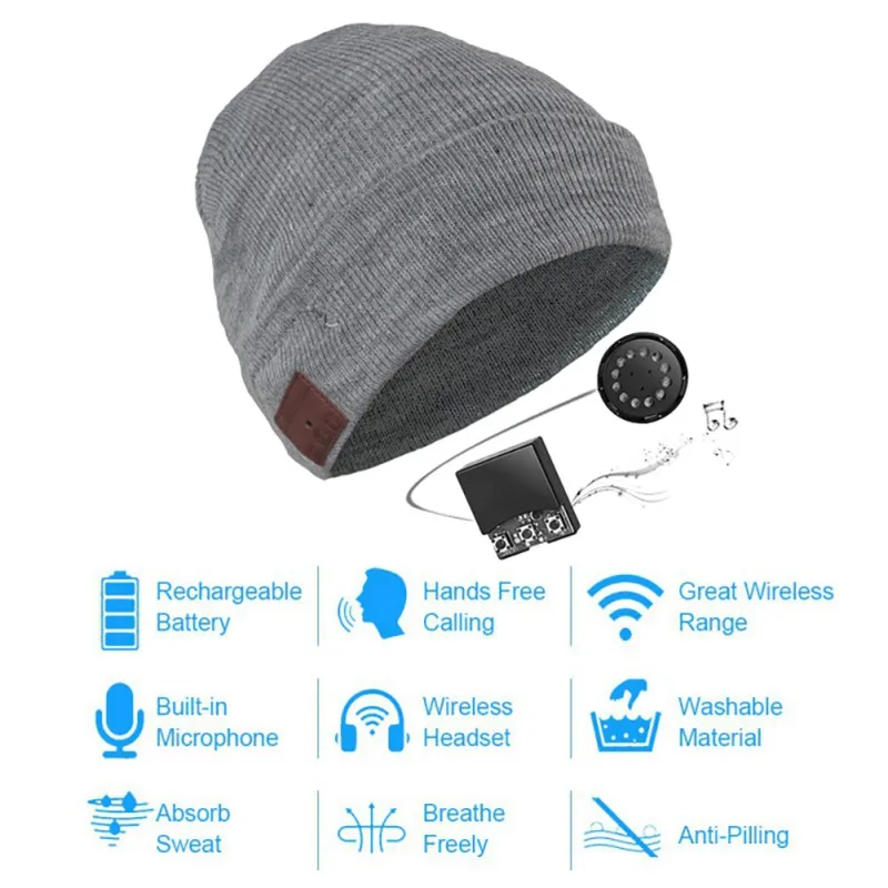 Bluetooth стерео музыка Smart cap BT4.2 уличный динамик для занятий спортом с микрофоном для громкой связи