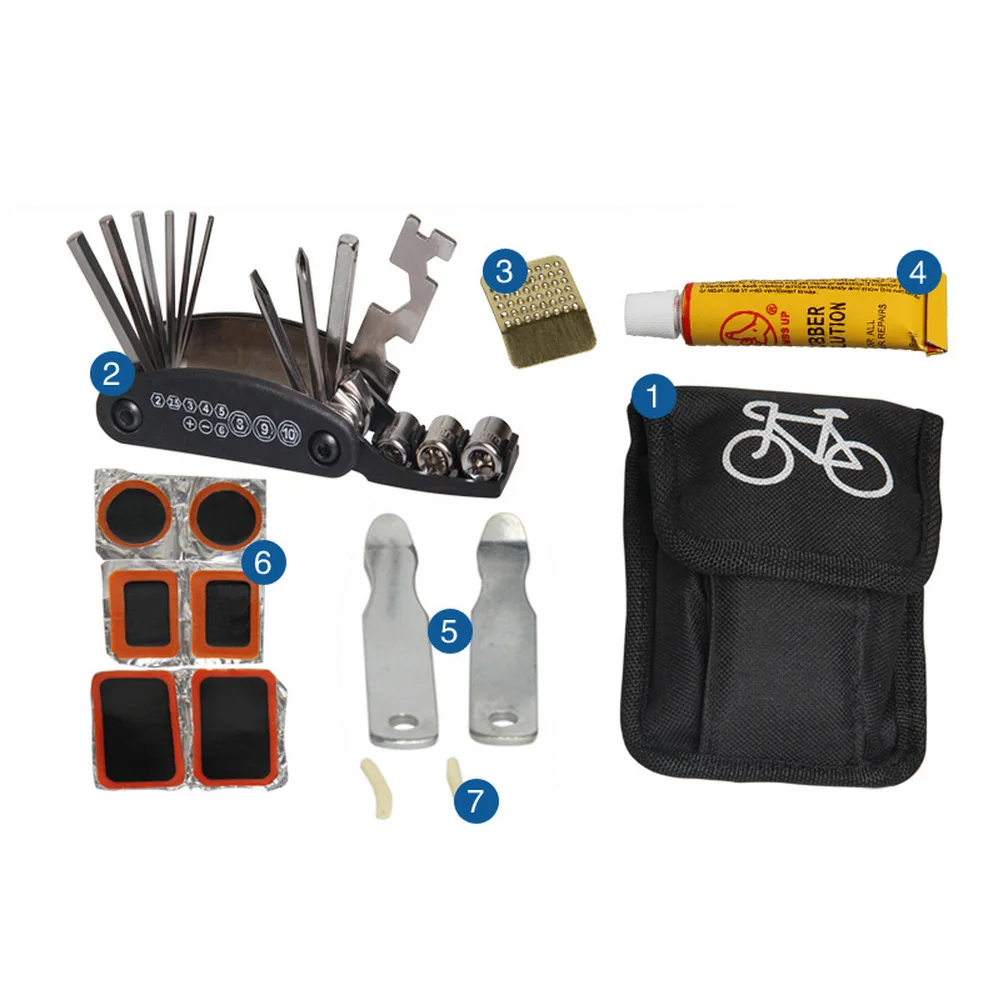 

Bike Bicycle Repair Tool Box Kit Set Multitool Cycling Tire Repair Service Portable Tools and Bag