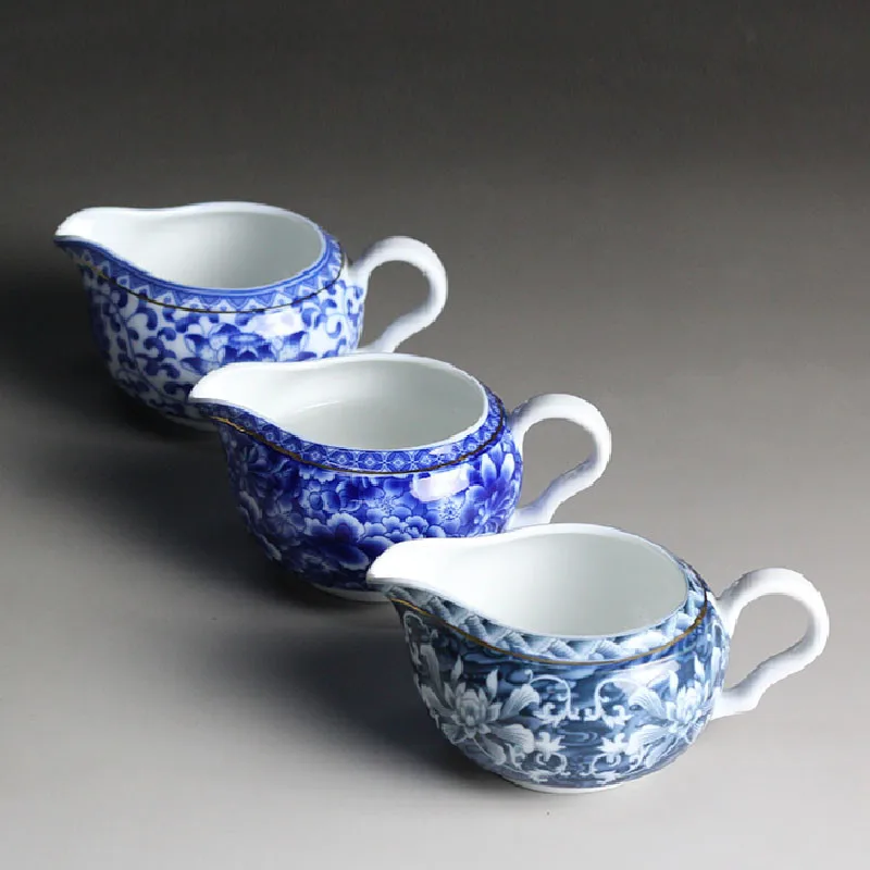 Chinese Teaset Tea Jug Blue and White Porcelain Cup Ceramic Frothing Milk Coffee Latte Pot Drinkware Jingdezhen chinese tea set