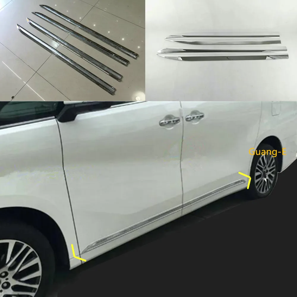 Для Toyota Alphard Vellfire автомобильный Стайлинг крышка ABS Хромированная Боковая дверь обшивка кузова рамка палка полоса поток