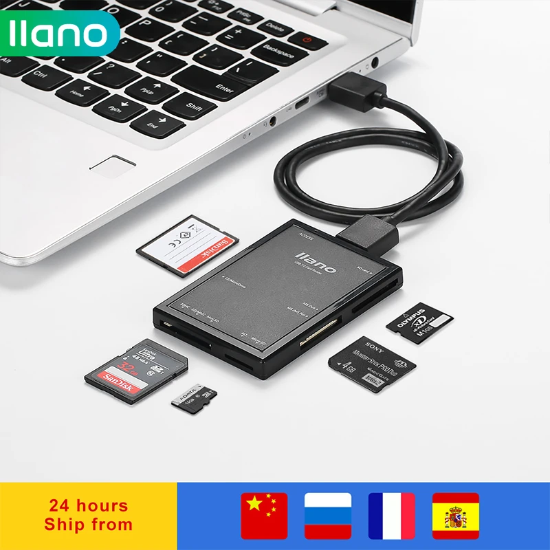 Llano Sd Card Reader Flash Memory Card Adapter Micro Sd Tf Cf Ms Usb 3 0 For Mac Os Laptop Camera Windows Otg Smart Cardreader Card Readers Aliexpress