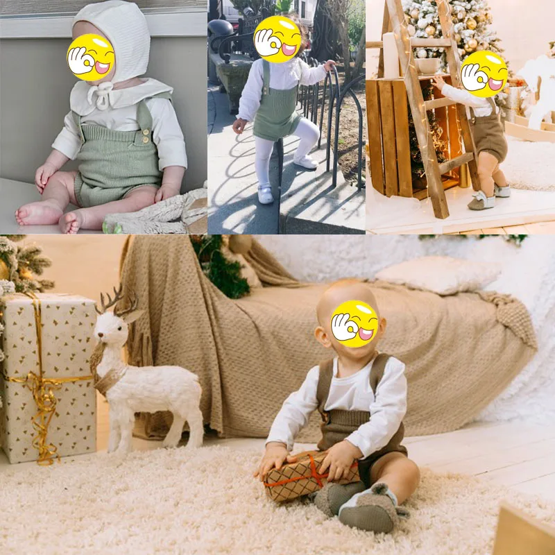 Детский полукомбинезон без рукавов на возраст 0 24 месяца|overalls newborn|baby knitted romperoverall