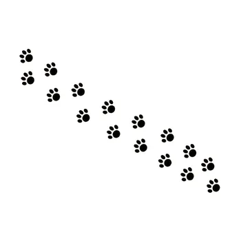 

Dawasaru Beautiful Animal Cat Paw Prints Car Sticker Personalized Decal Laptop Suitcase Motorcycle Auto Accessories PVC,15cm*2cm