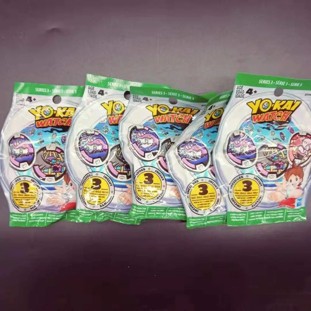 green watch Партия из 5 упаковок, YO-KAI, часы YoKai, медали, серия 1, серия 2, серия 3, серия 4, закрытые сумки для детей, для мальчиков - Цвет: green watch