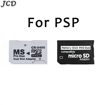 

JCD Single and Dual Slot Card Reader New Micro SD SDHC TF to MS Memory Stick Pro Duo Reader for PSP Card Adapter