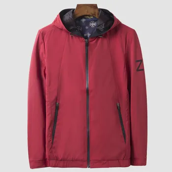 

Top Brand Men's jacket Business Casual Slim Thin Fashion Stripe British style simple wild Male fashion Coat clothing Red Color