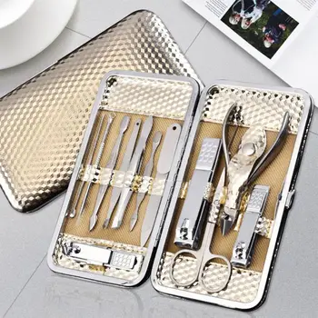 

Professional Nail Care kit Manicure Grooming Set with Travel Case(Gold)