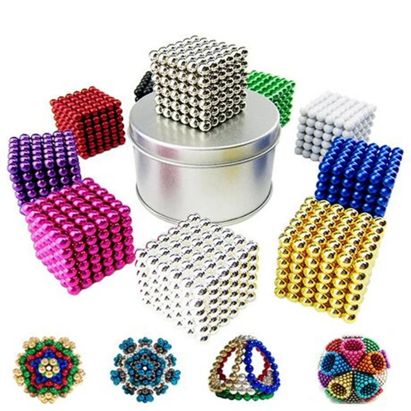 

3mm NEOdymium Magnet Sphere 216pcs/set with Metal Box Creative Magnets Magic Buck Ball Funny Cube Puzzle Gift Toys