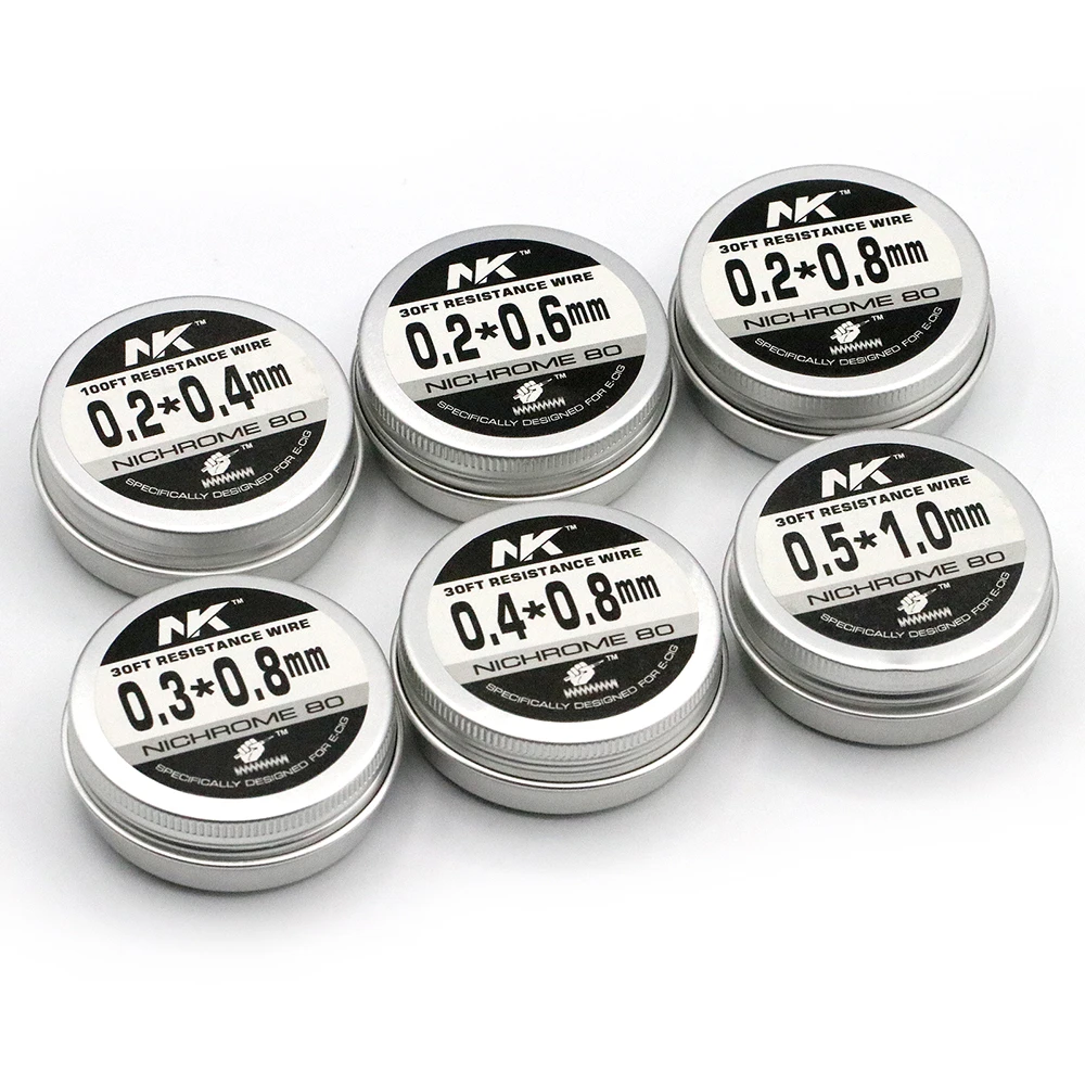 Ni80 Ribbon Flat Wire For DIY Coils Vape Wire 30/100Ft Per Spool