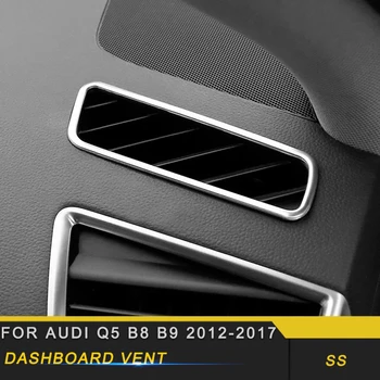 

For Audi Q5 B8 B9 2012-2017 Car Styling Dashboard A/C Air Vent Outlet Panel Cover Trim Frame Sticker Interior Accessory