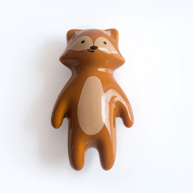 6 шт Керамические коала ручки мультфильм животных Шкаф Тянет декоративные ящики шкафа дверные ручки