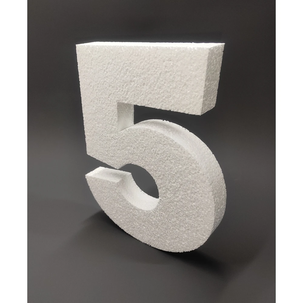 Цифра &quot5&quot. Товары для праздника. Объемная цифра из пенопласта 27.5 см. День