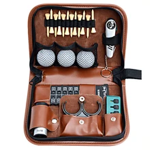 

Golf supplies multi-function tool bag end accessories purse scoring device rangefinder ball clamp knife ball nail brush
