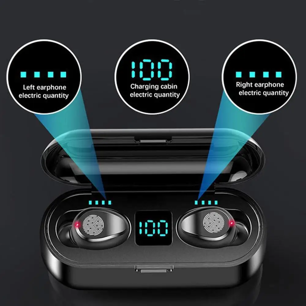 TWS Bluetooth Earphones with Microphone Touch Control Wireless Headphones HIFI Mini In ear Earbuds Sport Running Heasets HD Call