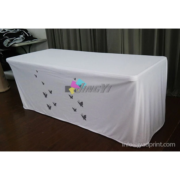 

6FT/8FT Custom Design Fitted Massage Advertised Trade Show Table Cloth, Table Throw, Table Cover Printing
