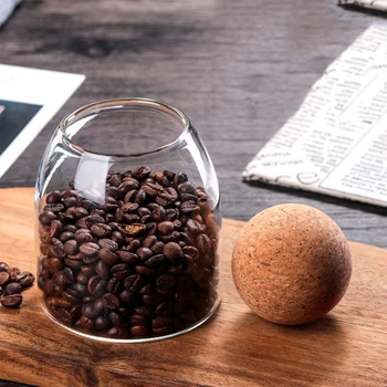 

High Borosilicate Cold/Hot Glass Storage Tank Coffee Beans Dry Goods Glass Bottle Durable Jar Spice Airtight Containers Kitchen
