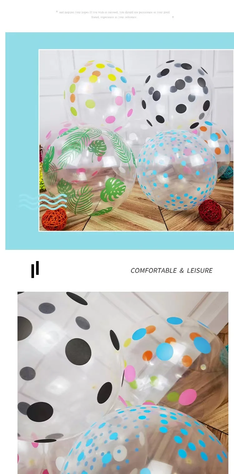 10 stücke polka dot transparent ballon 12 zoll dick polka dot ballon geburtstag party hochzeitstag dekoration latex ballon – Detail 3