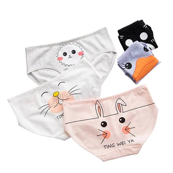 

Breathable Cartoon Animals Printing Seamless Underwear Women Sexy Pantie Cute Cat Duck Print Comfortable Women's Briefs Lingerie