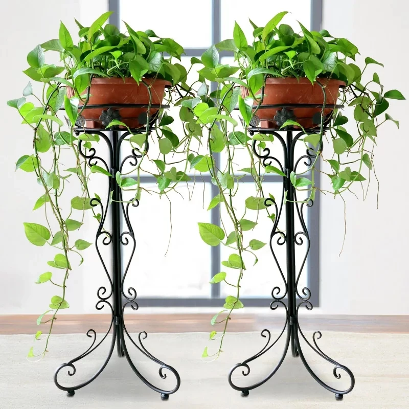 

Iron flower stand flowerpot rack floor type European style living room balcony hanging orchid plant rack