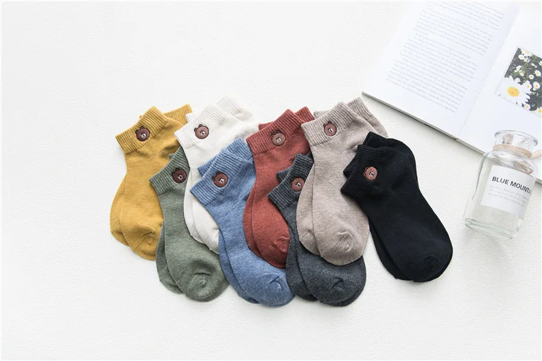 Socks Women's Spring And Summer New Style No-show Socks WOMEN'S Socks Comfortable Breathable Colorful String Bear No-show Socks