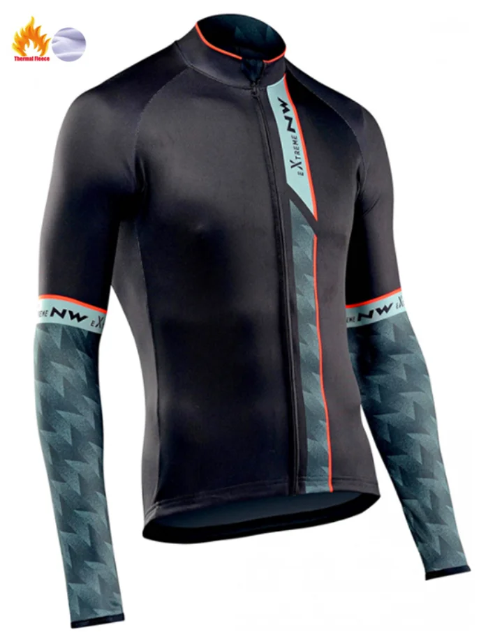 Ropa ciclismo теплая Зимняя Теплая Флисовая велосипедная одежда, мужская Трикотажная одежда, костюм для езды на велосипеде, MTB Одежда, комбинезон, комплект - Цвет: Winter Jersey