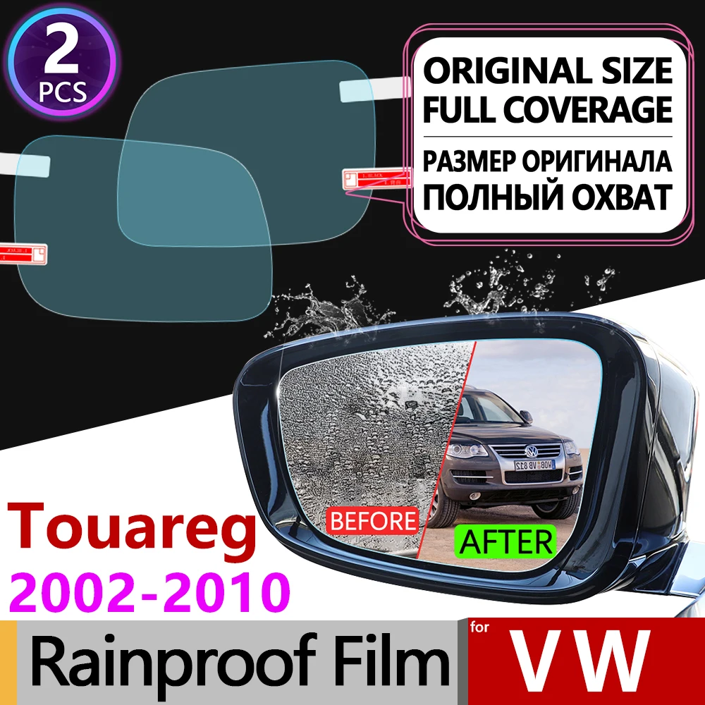 

For Volkswagen VW Touareg 2002 - 2010 7L Full Cover Anti Fog Film Rearview Mirror Rainproof Anti-Fog Films Clean Car Accessories