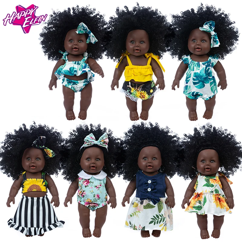 

African Doll Movable Joint Toy Christmas Best Gift For Baby Girls Black Toy Mini Cute Explosive hairstyle Doll Children Girls