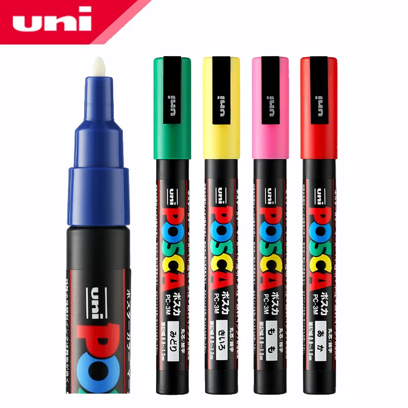 1 шт. UNI маркер PC 3M (POSCA) поп плакат реклама водостойкий Офис Студент живопись аниме