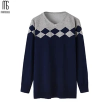 Manoswe, осень, новинка, зимний мужской пуловер с v-образным вырезом, свитер, джемпер, Homme, теплый, длинный рукав, круглый вырез, вязаный свитер, мужские топы