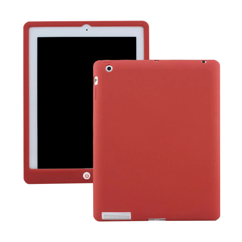 Дети Ударопрочный силиконовый чехол для iPad 2/3/4 Прочный противоударный мягкий бампер чехол для iPad 9,7 дюймов планшет - Цвет: red
