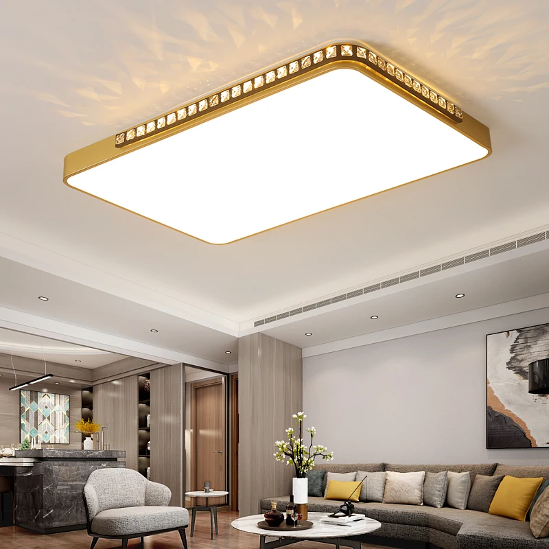 

Omicron Creative LED Ceiling Lights Warm Black Gold Square Lighting Lamp Living Room Bedroom Dining Room Luminaires
