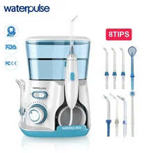 Водный Пульс V300, 8 наконечников, 800 мл, ирригатор для полости рта, зубная нить для гигиены полости рта
